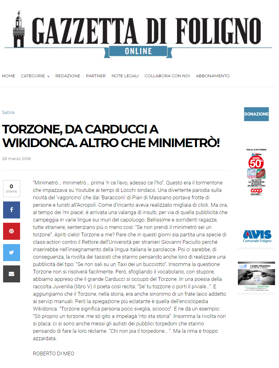 28/03/2018 Gazzetta di Foligno